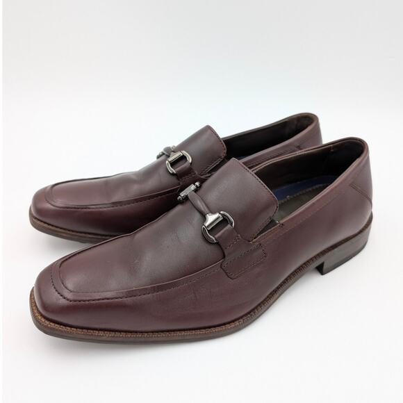 Johnston & Murphy Archer Bit Loafer Shoes Men's Mahogany Size US10.5 EU44 - Picture 1 of 13